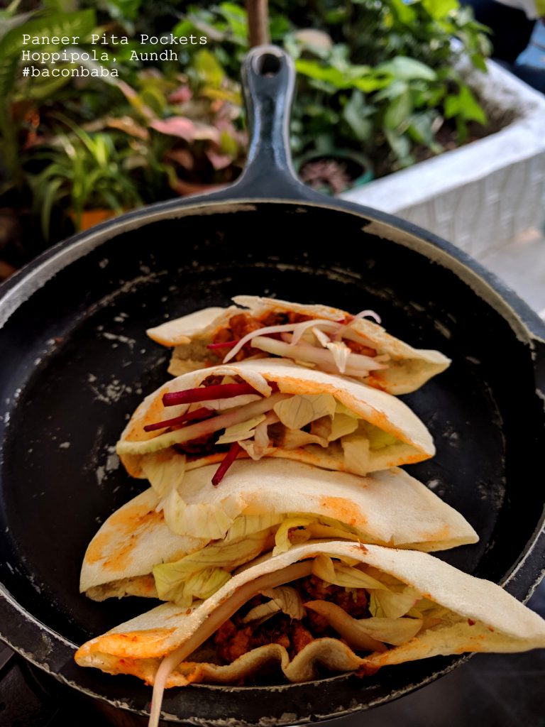 hoppipola baconbaba thebteam paneer pita