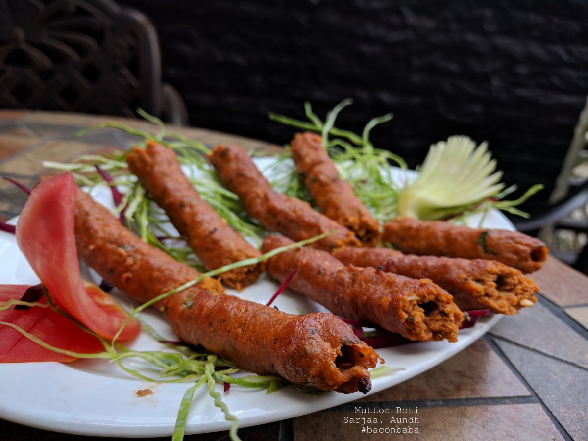 sarjaa aundh baconbaba mutton boti