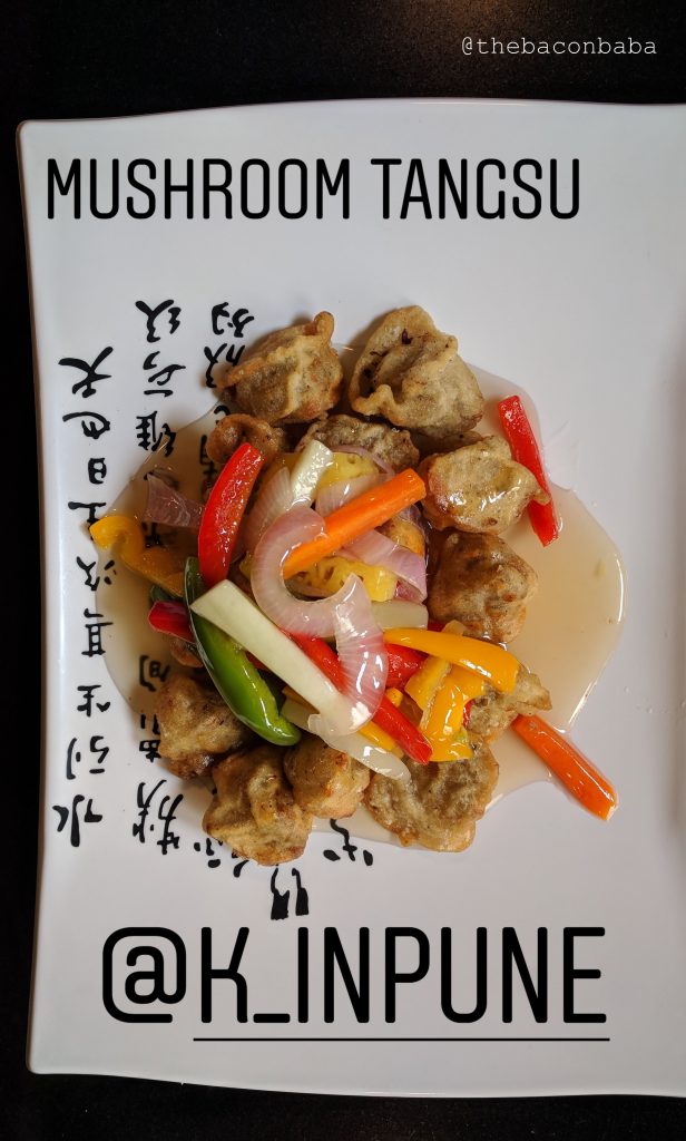 korean baconbaba Tangsu with Fried Mushroom